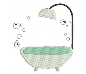 Stickdatei - Hundesalon Badewanne